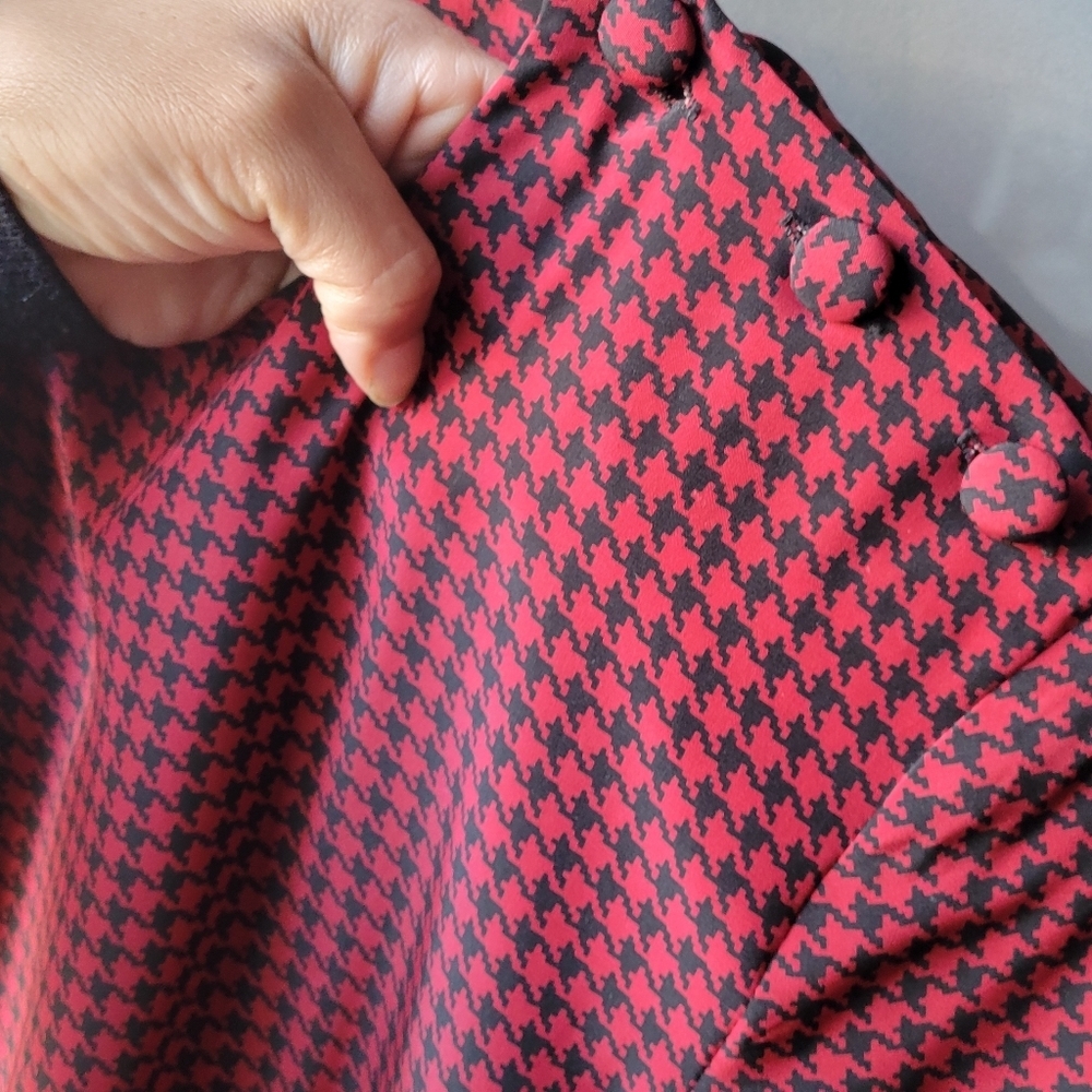 Vintage 1990's Talbots Midi Dress Size 6 Checkerboard Pattern Pleated A Line - Picture 3 of 11